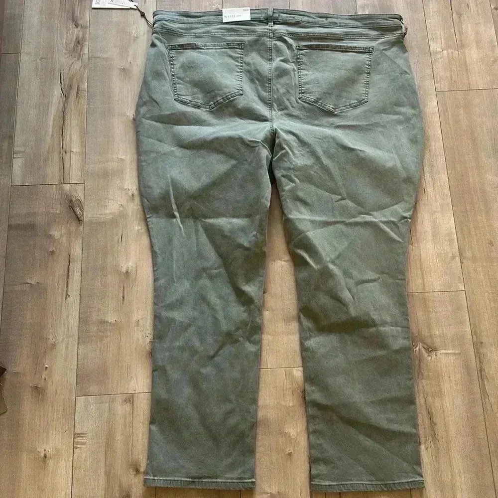 NWT NYDJ Sheri Slim Ankle Jeans In Moss Pigment Plus Sz 26W - Picture 7 of 8